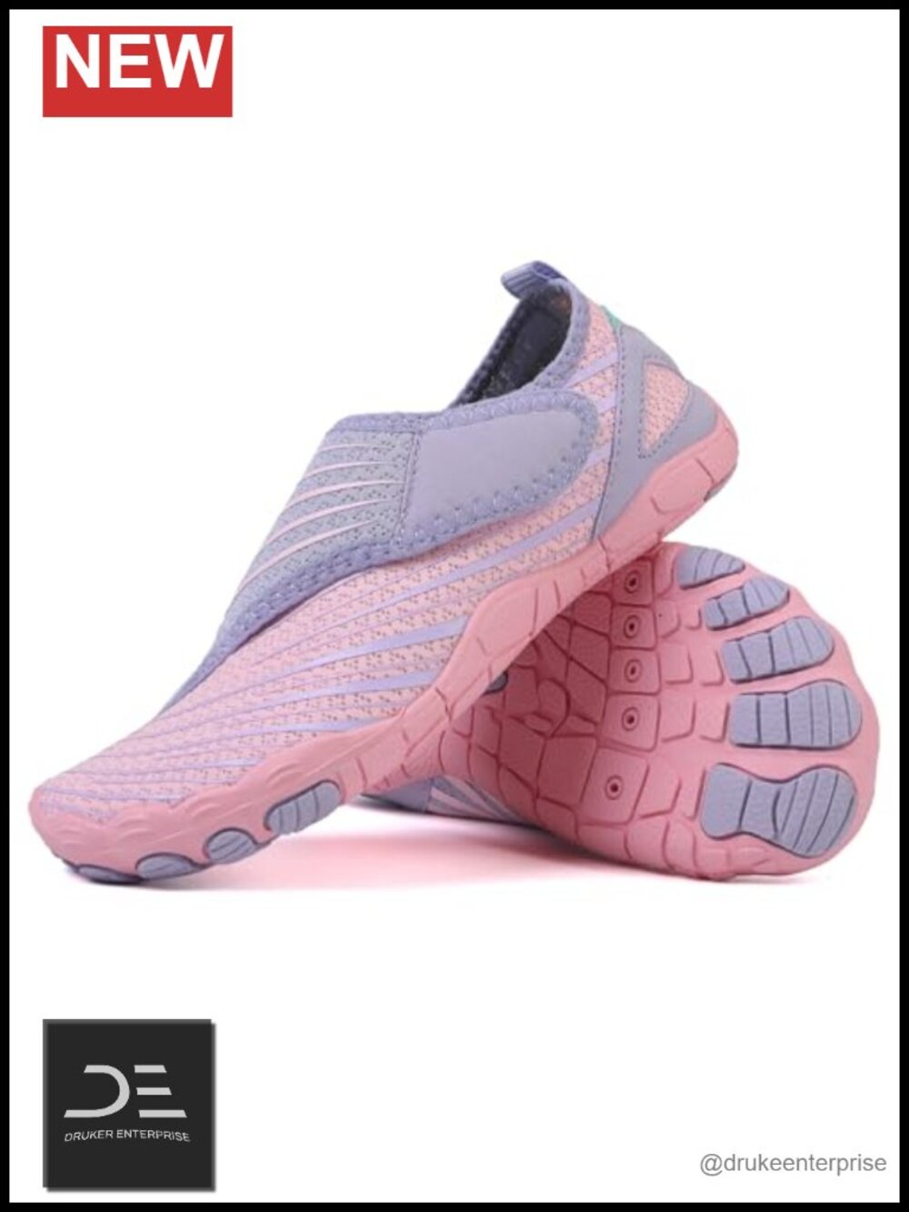 Barefoot Water Shoes Wide Toe Breathable Non-Slip Velcro Adjustable Athletic